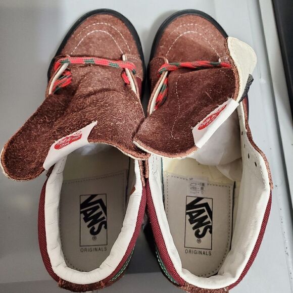 VANS OG MENS SZ 8.5 SK8-HI LX HAIRY SUEDE RUSSET BROWN VN0A4BVBTIX SNEAKERS - Picture 14 of 14